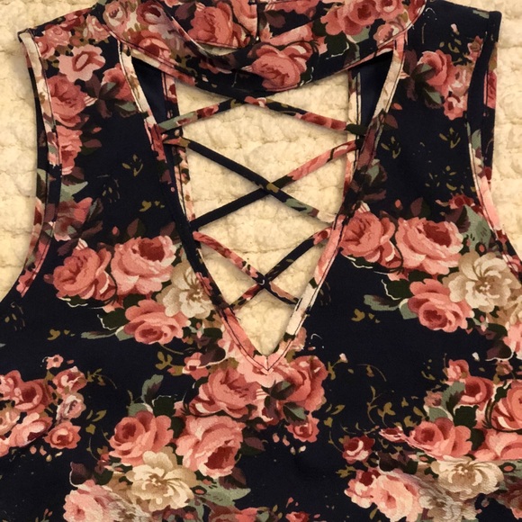 Floral lace up dress - Picture 3 of 3